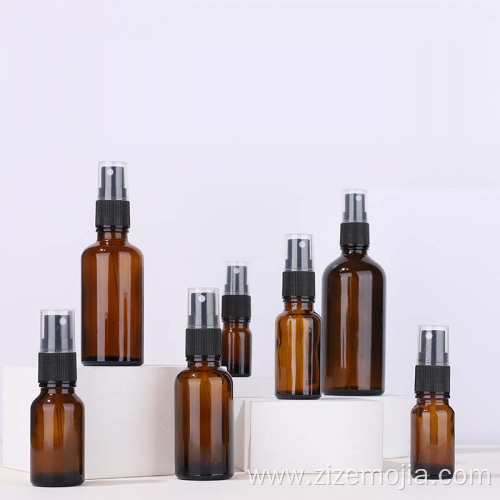 Amber 100 ml spray glass essential oil bottles